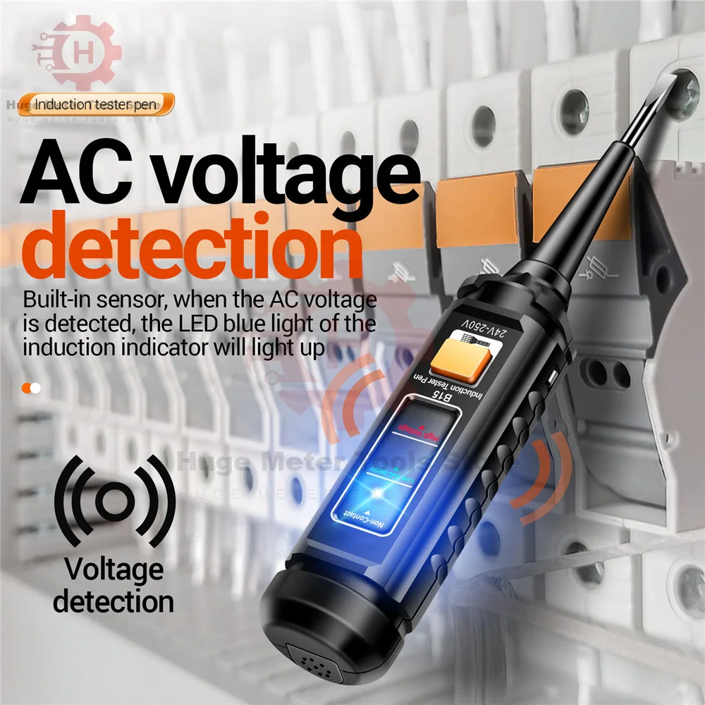 ANENG B15 AC 24V-250V Tester Pen Highlight Color Light Professional AC Voltage Detection Electrician Screwdriver Testing Tools