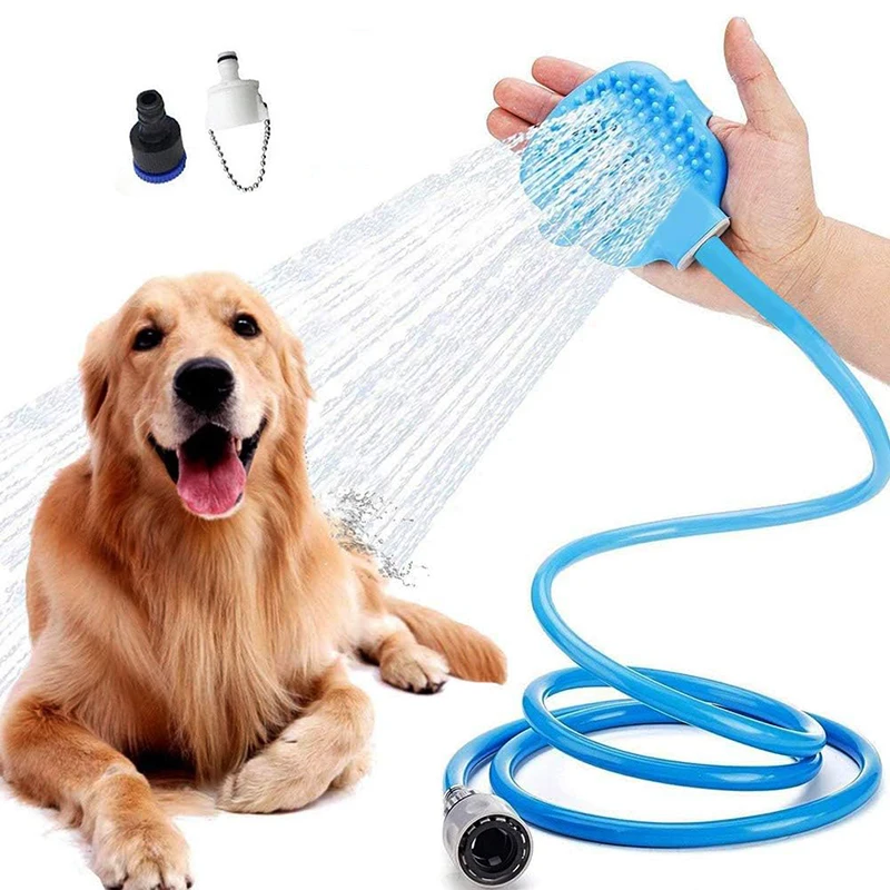

New Pet Dog Bathing Tool Bathing Nozzle Bathings Brush Comb Silicone Hose Nozzle Handheld Massage Pet Cleaning And Beauty Tool