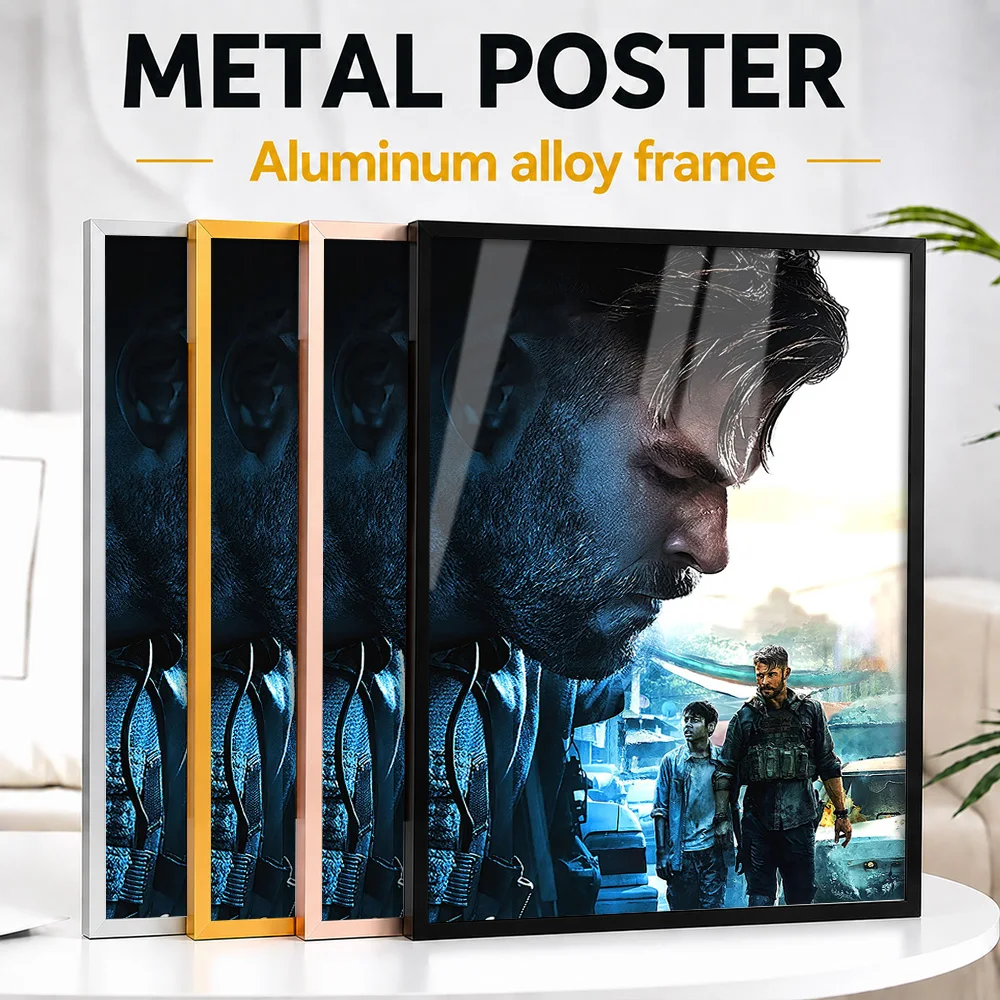 Extraction Movie Framed Metal Print Customized Photo Minimalist Scene Style Wall Art For Living Room Thoughtful Cinephile Gift