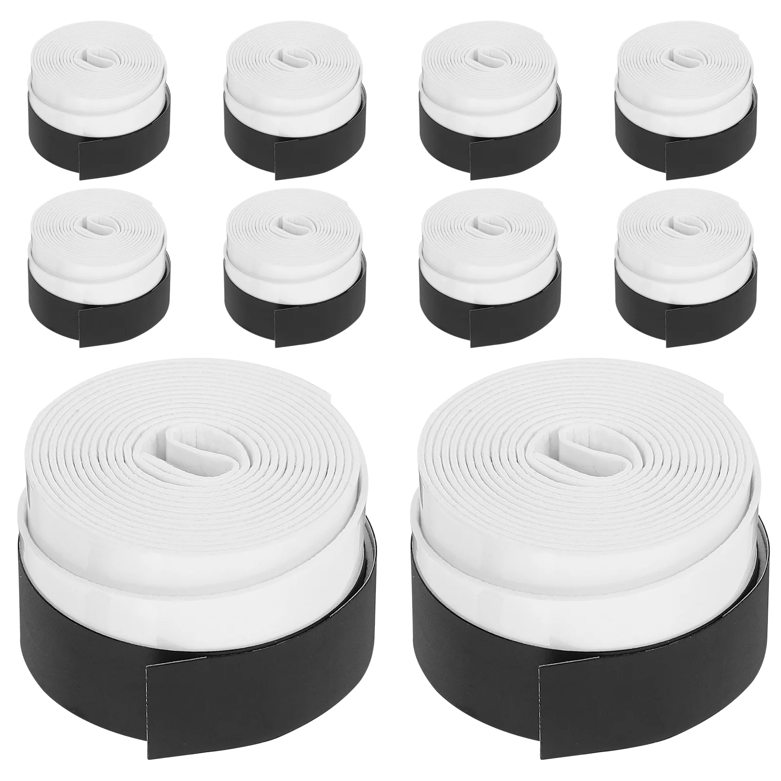 

10 Pcs Anti Racquet White Duct Tape Badminton Overgrip Squash Racket Tennis Balls Pickball Table