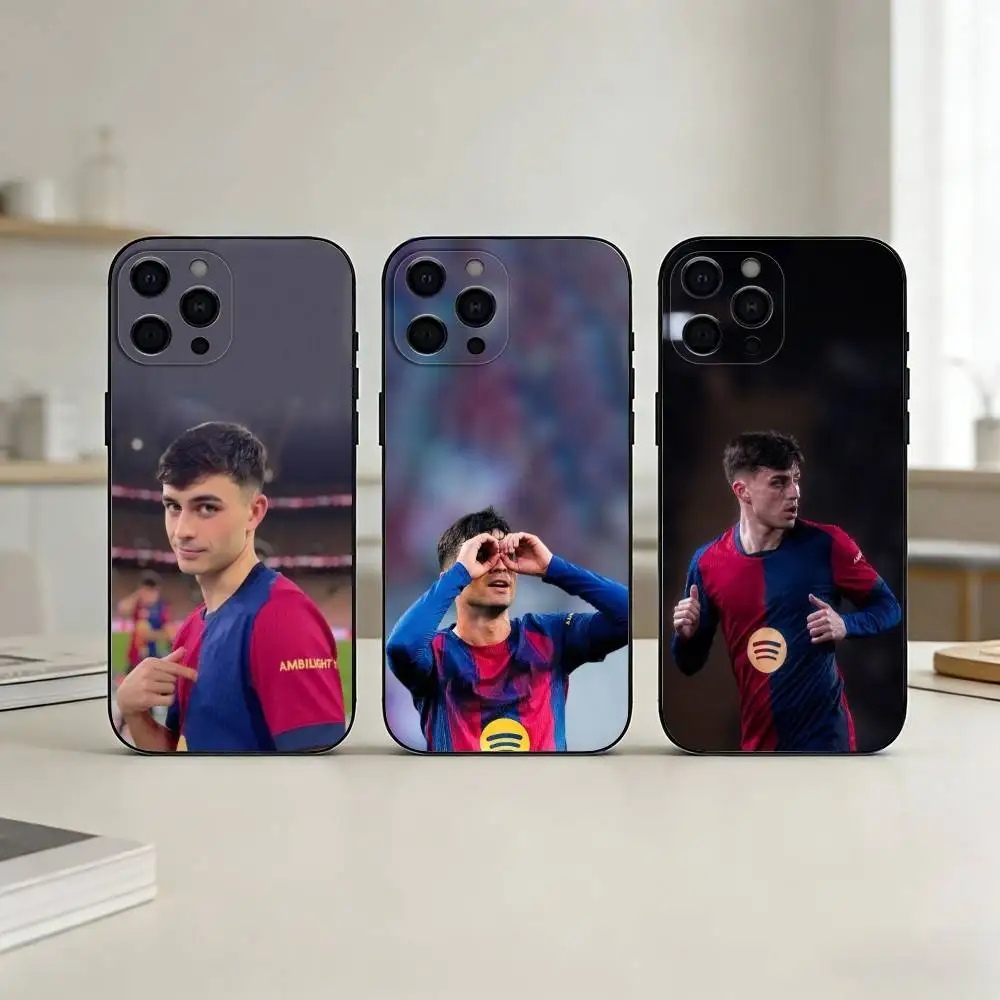 

F-football barcelona pedri 8 Phone Case For iPhone 17,16,15,14,13,12,11 Plus,Pro Max,SE4Soft Silicone Black Cover
