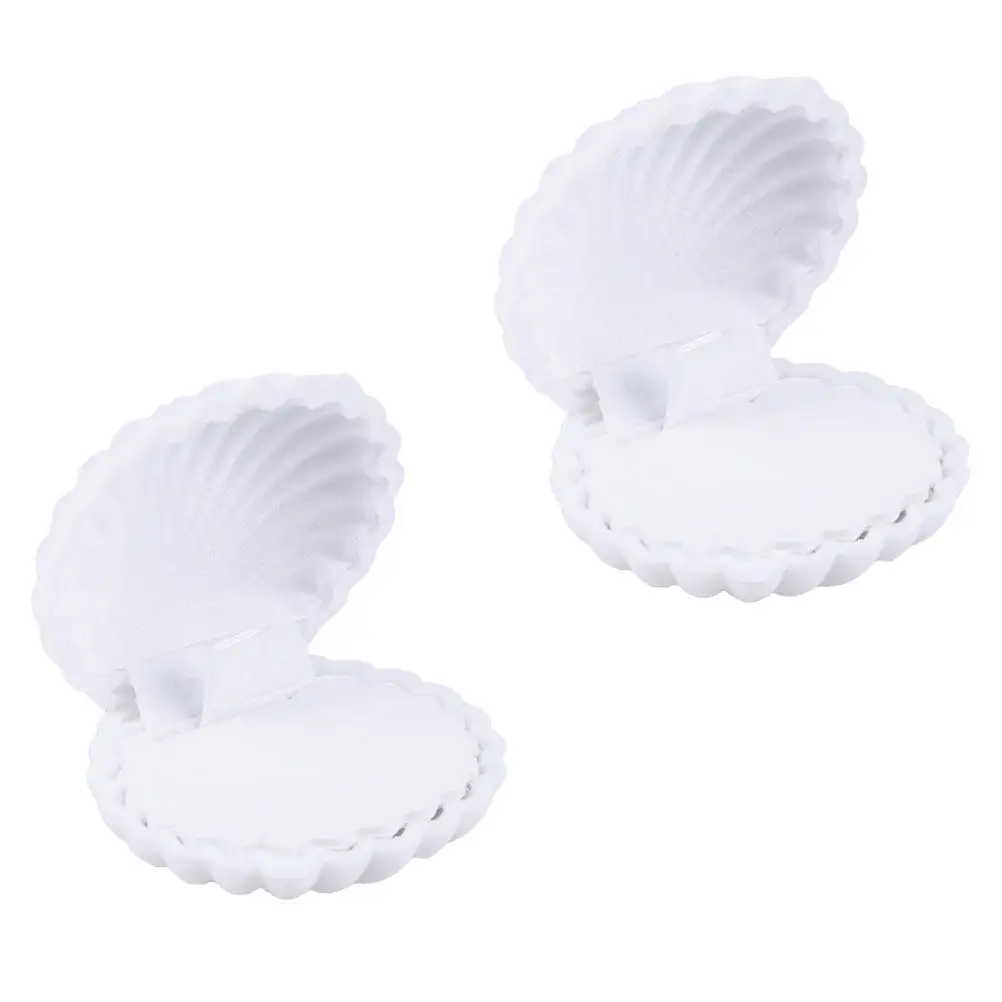 Seashell Jewelry Box for Necklace Storage – Compact Display Case & Gift Organizer, 2pcs