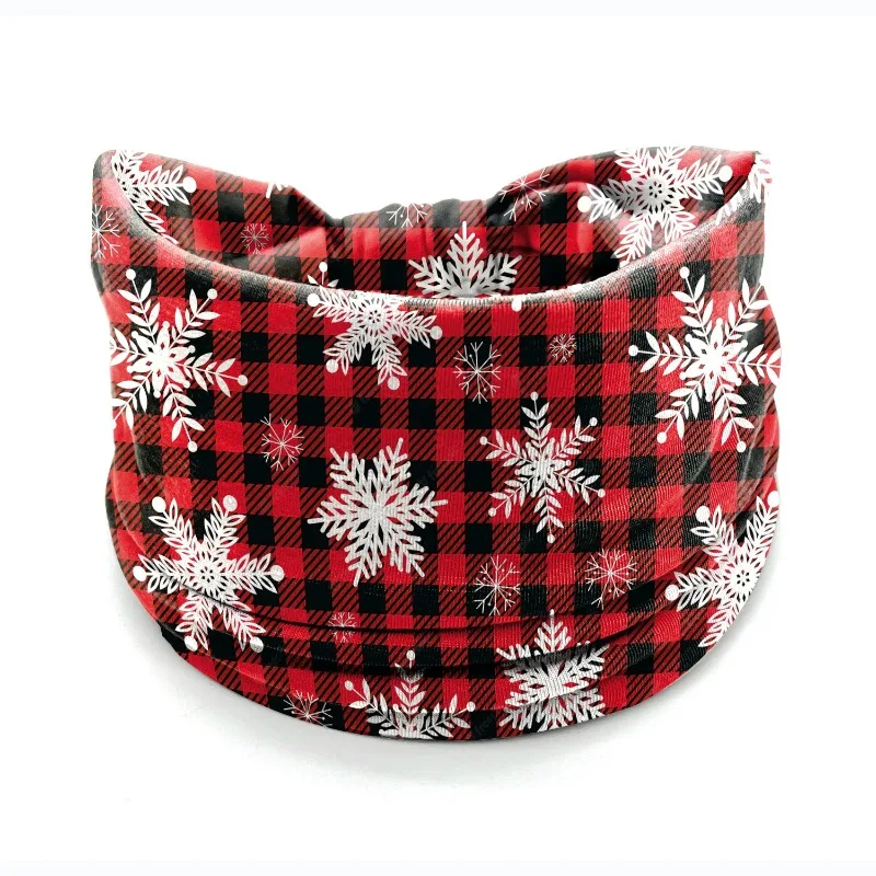 Christmas Headbands Plaid Knotted Head Bandana Non Slip Elastic Snowman Head Bands Workout Yoga Sweatband Hair Accessories