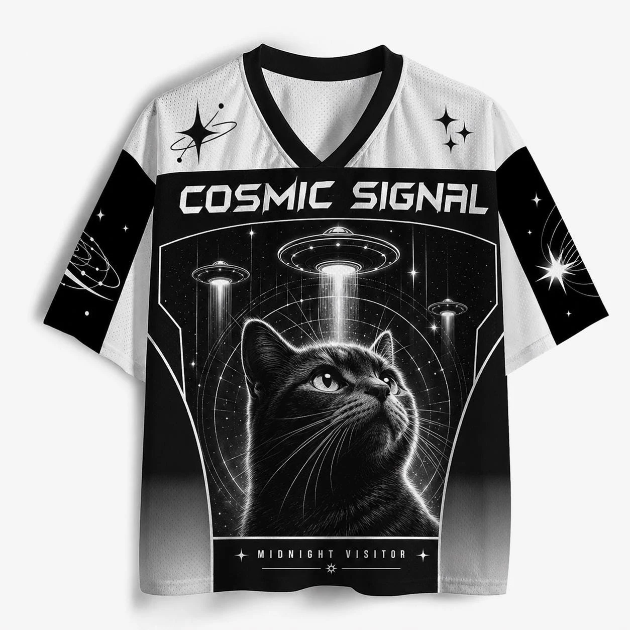 New Unisex Vintage Cat With Chain Crown Print Tee Shirt Trendy Urban Street‑Style Short Sleeve Loose Casual Tops For Men Women