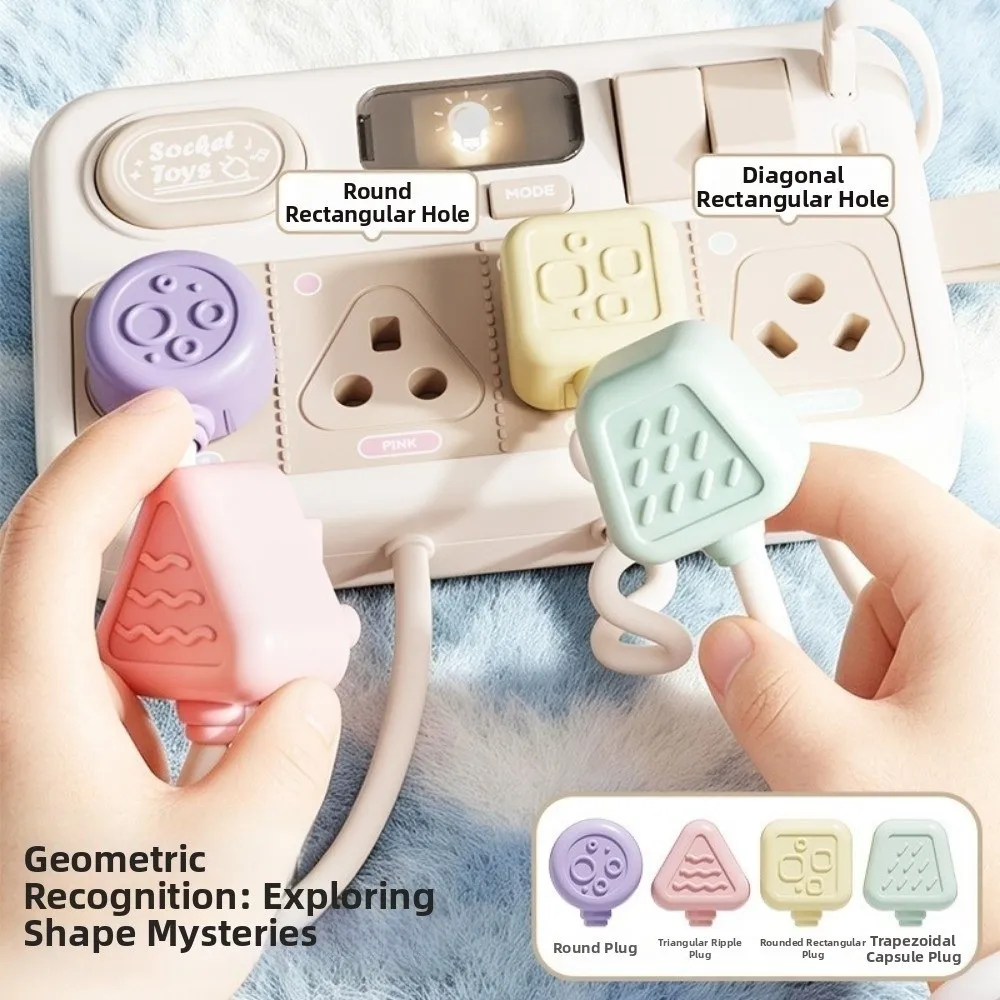 Hand-Eye Coordination Switch Board Toy Sound Effects Educational Plug Board Toy Practical Life Skills Color Recognition