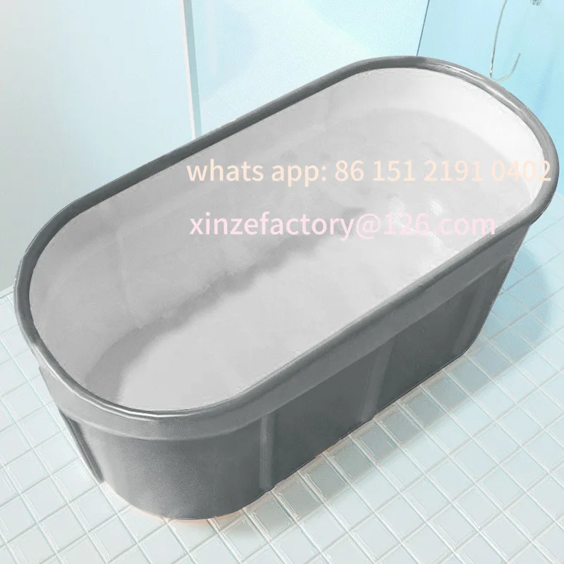 

Customizable non-inflatable bracket bathtub folding bath bucket with cotton full body bath adult household bath bucket