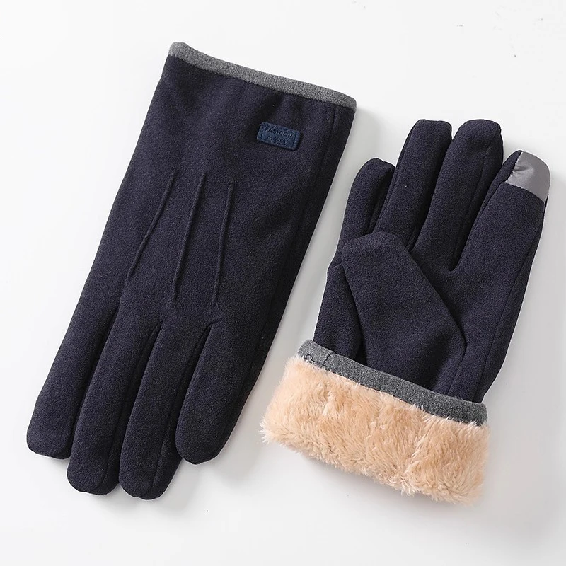 

Men's Warm Gloves,Winter Thickened Suede and Wool Thread For Cold Protection. Outdoor Cycling Windproof Gift Pack