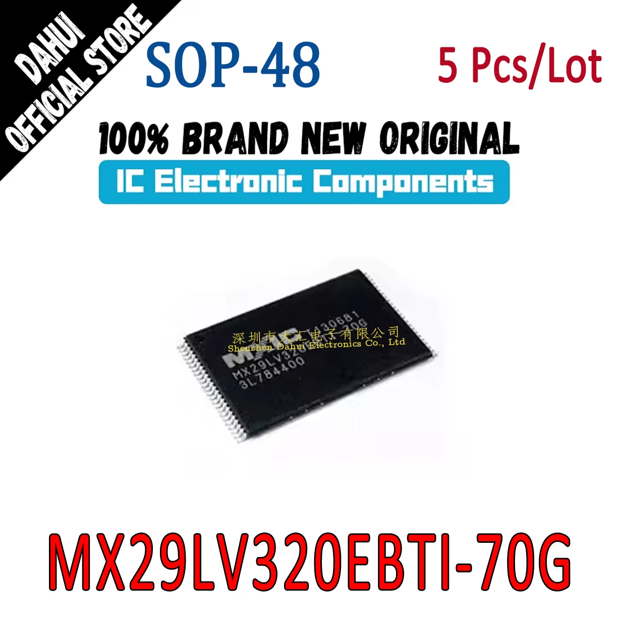 

5Pcs MX29LV320EBTI-70G SOP-48 memory chip ic new original