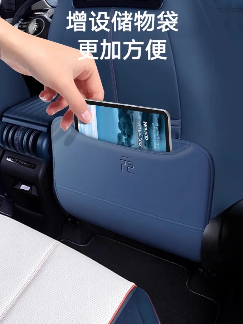 

2pcs Car Seat Back Anti Child Kick Pad for BYD Yuan Plus Protector Mat Cushion Storage Pockets Cover Auto Interior Accessories