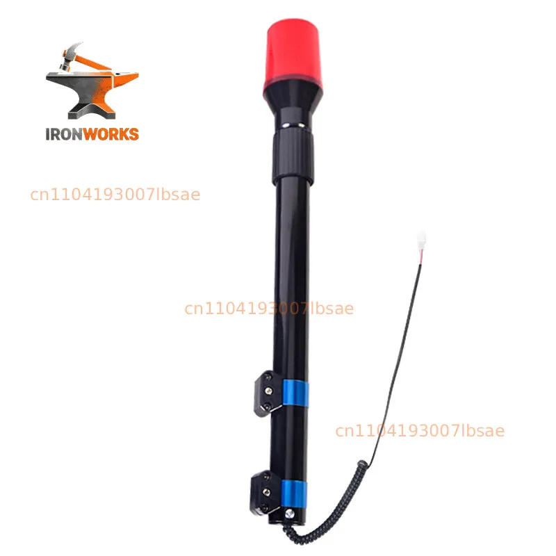 12V  Outdoor Patrol Electric Vehicle Motorcycle Rear Pole Light LED Warning   Long Pole Red Blue  Flashing Warning Light