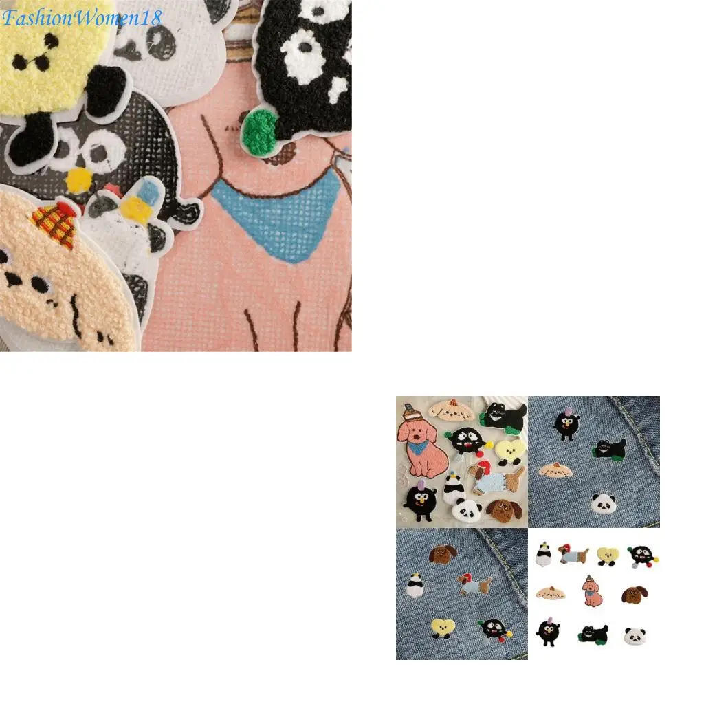 

Selfadhesive Animal Patches Clothes Repair Patches For Fun and Easy Apply 10pcs 57BD