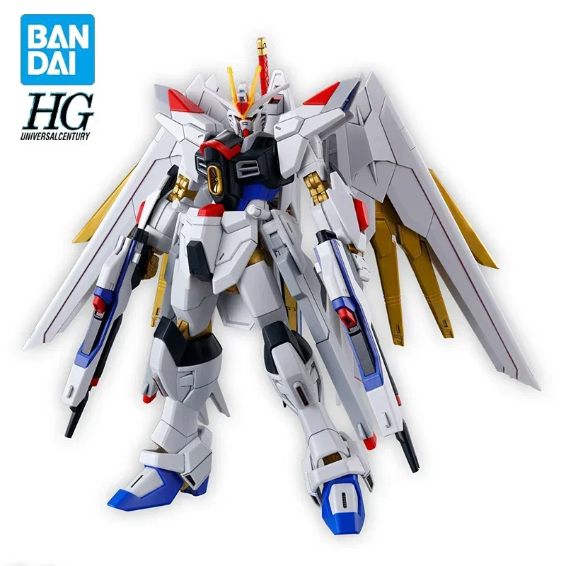 

Оригинальная оригинальная экшн-фигурка BANDAI HG Страйк Фридом Gundam из ПВХ, Коллекционная модель куклы игрушка с орнаментом, подарки