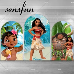 Moana Theme Arch Backdrop Cover Girls Summer Surfing Birthday Party Photography Background Chiara Wall Banner