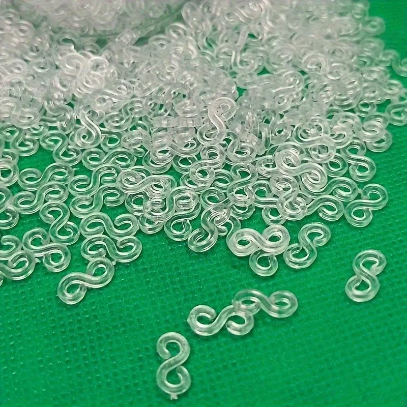 110 pcs Transparent Elastic Connectors, Flexible Elastic Design for Friendship Bracelet Making, Multipurpose