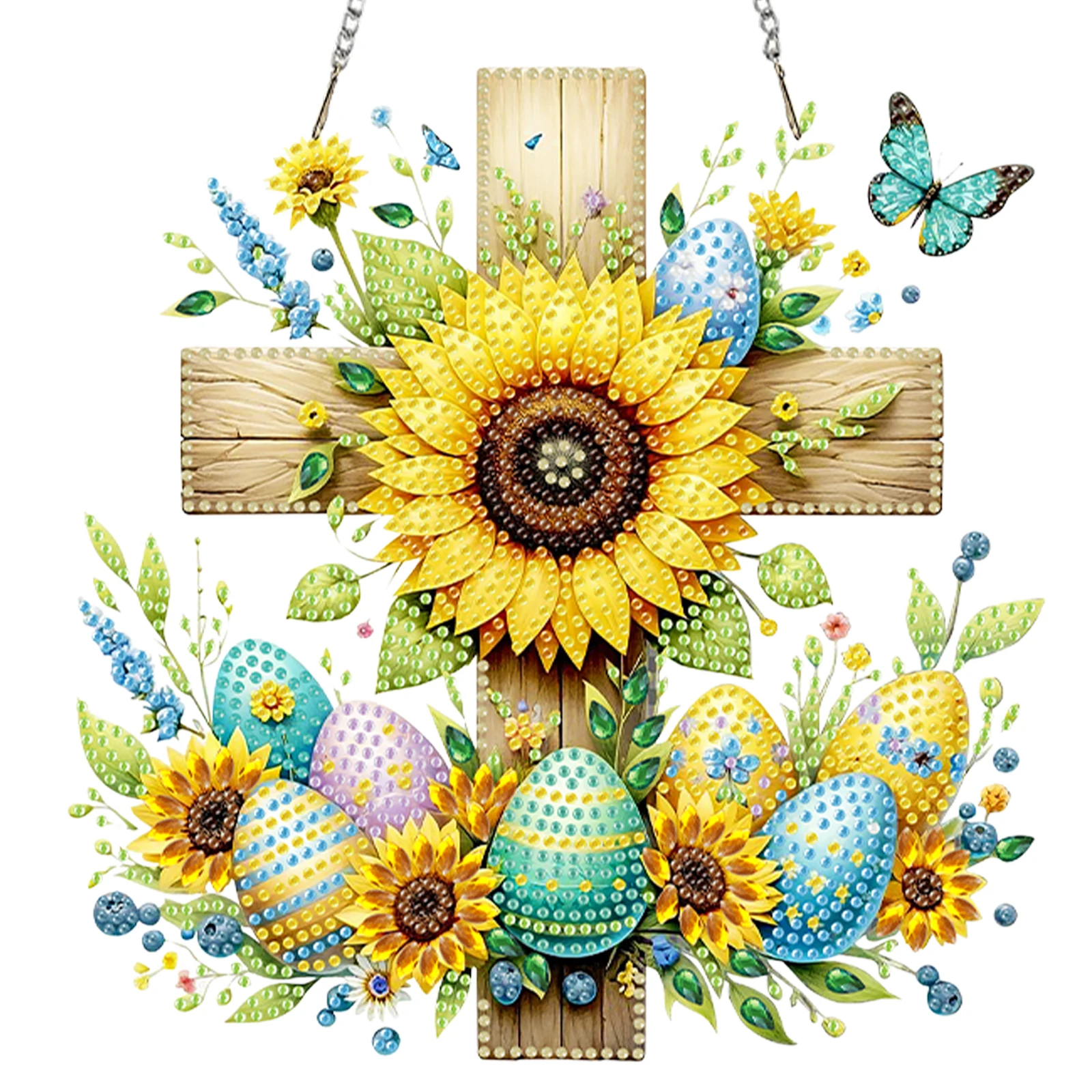 

Flower 2D Flat DIY Acrylic Diamond Art Pendant Crystal Rhinestone Art Pendants for Adults Gift Home Wall Or Window Decor