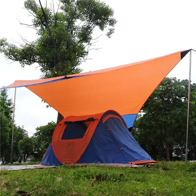 Outdoor Comfortable One Tent and Tarp Light Camping Park Leisure Hexagonal Beach Sunshade Canopy Tent Tarp