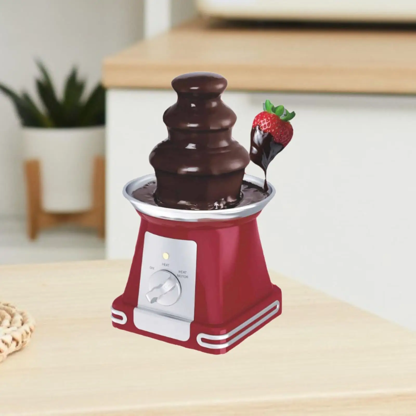 3 Tier Electric Chocolate Fountain for Melting Cheese And Candy, 9 Inch Machine for Celebrations