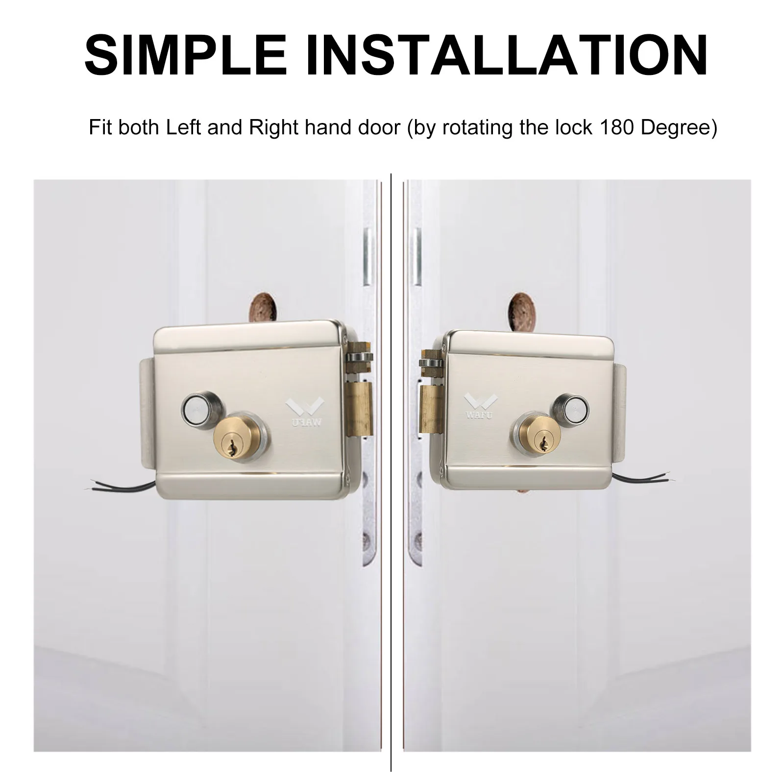 WAFU Smart Electric Gate Door Lock Secure Electric Metallic Lock Electronic Door Lock Door Access Control for Home Apartment