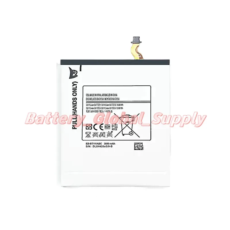 

For EB-BT111ABC Tab 3V 2015/Tab3 Lite 7.0/T111 T110 Battery 3.8V 3600mAh-
