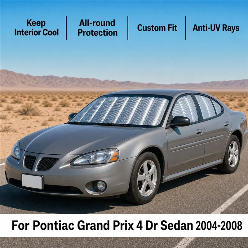 

For Pontiac Grand Prix 4 Dr Sedan 2004-2008 Car Window Sunshades UV Block Privacy Heat Insulated Foldable Car Curtain