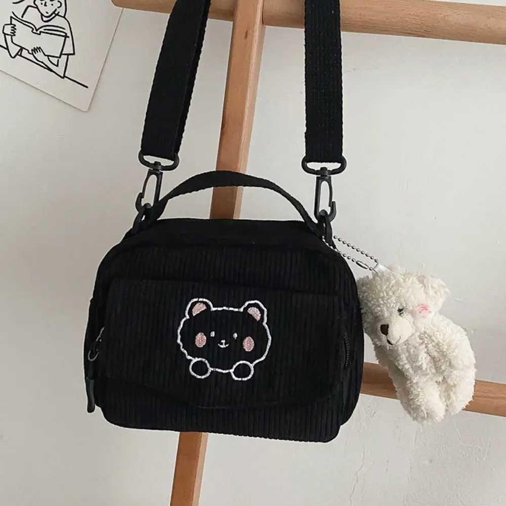 Schattige Japanse Mode Rits Effen Kleur Over De Schouder Mobiele Telefoon Tas Vrouwen Handtas Canvas Messenger Bag