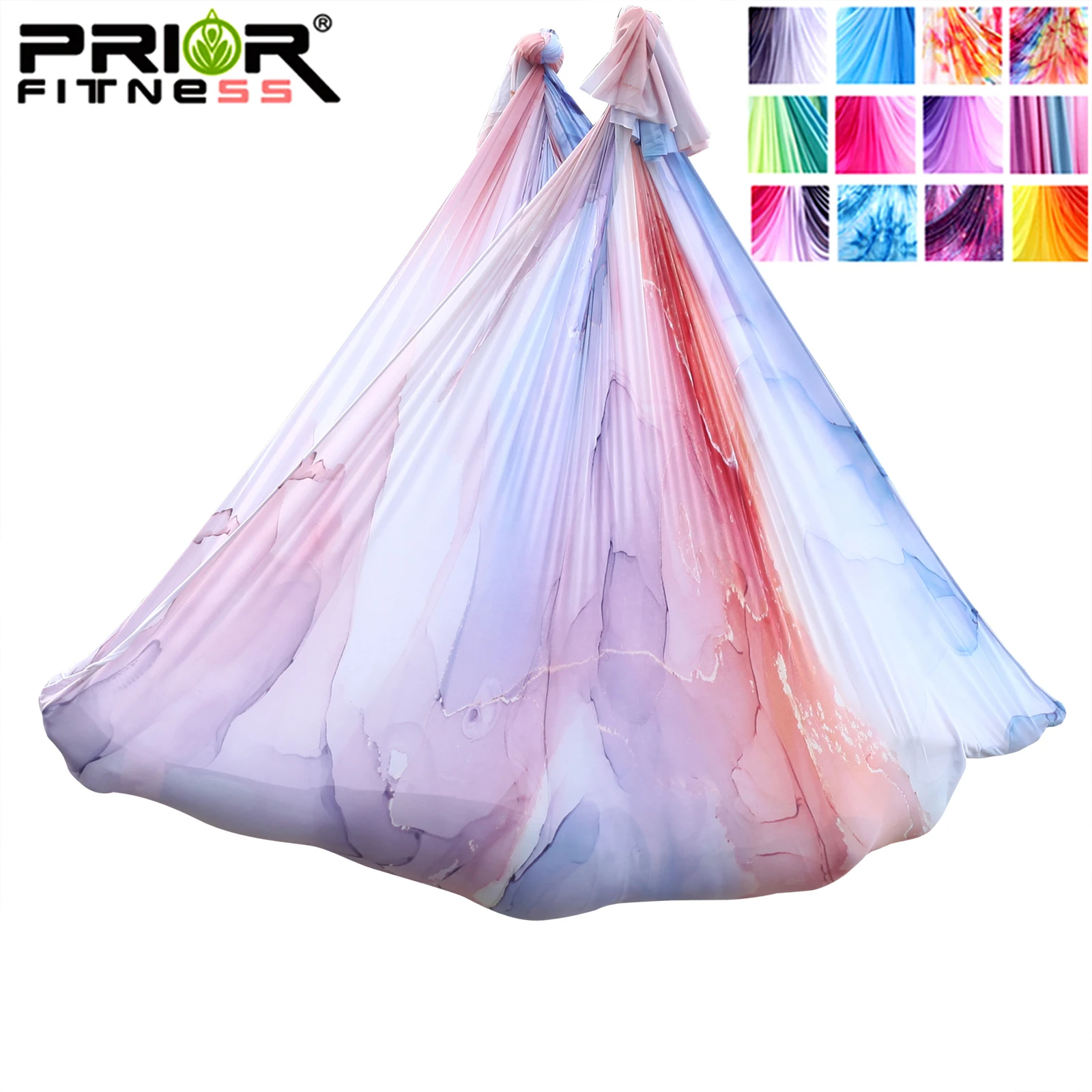 6.5yard 6m Aerial Yoga Hammock Fabric Aerial silks Gradient Color Yoga Swing Fitness Stretch Belt For GYM Indoor Yoga Studio