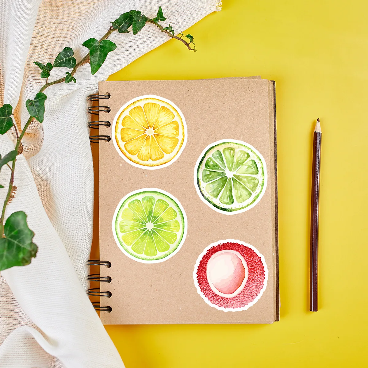 50PCS Fruit Aesthetics Graffiti Stickers Creative Cartoon Fruits Decal DIY Luggage Phone Guitar Skateboard Waterproof Sticker