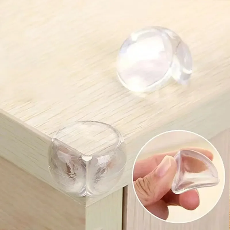4pcs Children's Table Corner Protective Cover Pvc Table Corner Anti-Collision Protective Cover Baby Silicone Round Cover