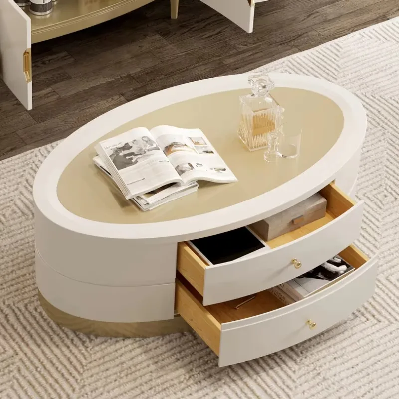

Unquie Nordic Style Tea Table Beige Classy Design Wooden Floor Coffee Tables Living Room Storage Mesas De Centro Home Furniture