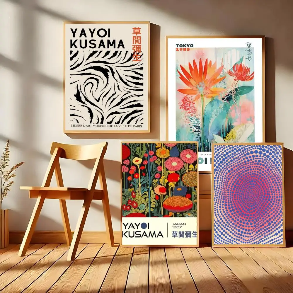 Yayoi Kusama No Drilling Needed Vinyl No Drilling Peel And Stick Precut Tool Free Poster