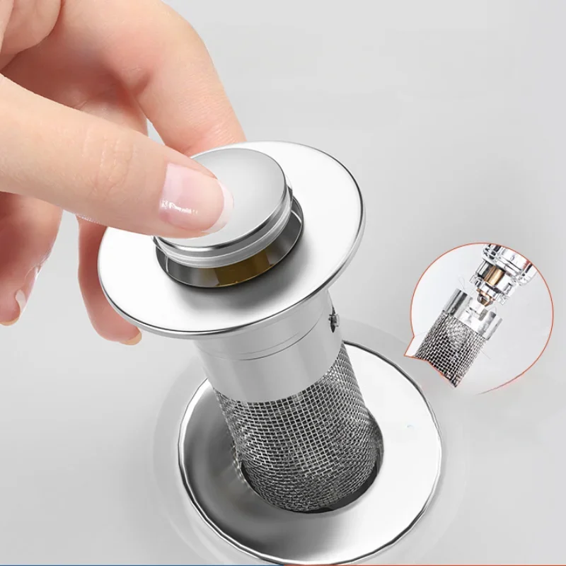 Wash Basin Filter Screen Bouncing Core Pool Anti-blocking Deodorant Leakage Plug Basin Universal Sewer Press Accessories