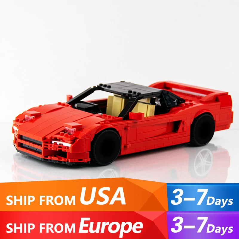 

1266PCS Classics Racing Car NSX 1990s Red Sports Car Model MOC-93304 City Speed Supercar Racing Building Blocks Set Toy For Gift