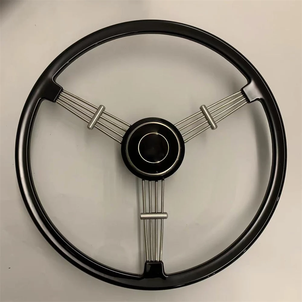 

400mm Vintage High Quality Lvory ABS Beige Black Classic White Steering Wheel For Porsche 356 A B C 1950-1966
