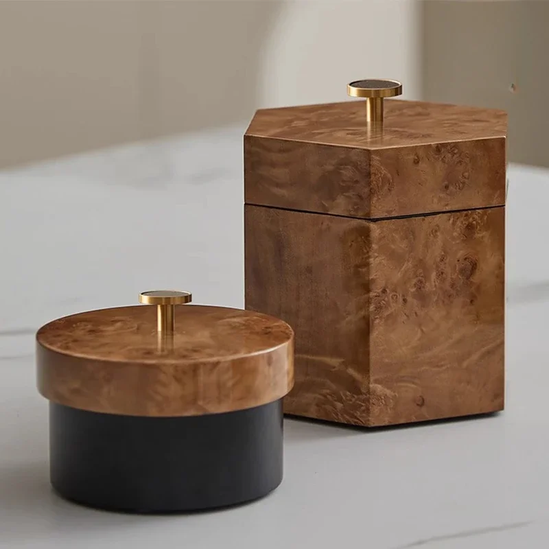 

Деревянный кофейный столик для гостиной в стиле лофт/вилла, шкатулка для украшений, декоративный элемент, элитный мягкий декор, в комплекте