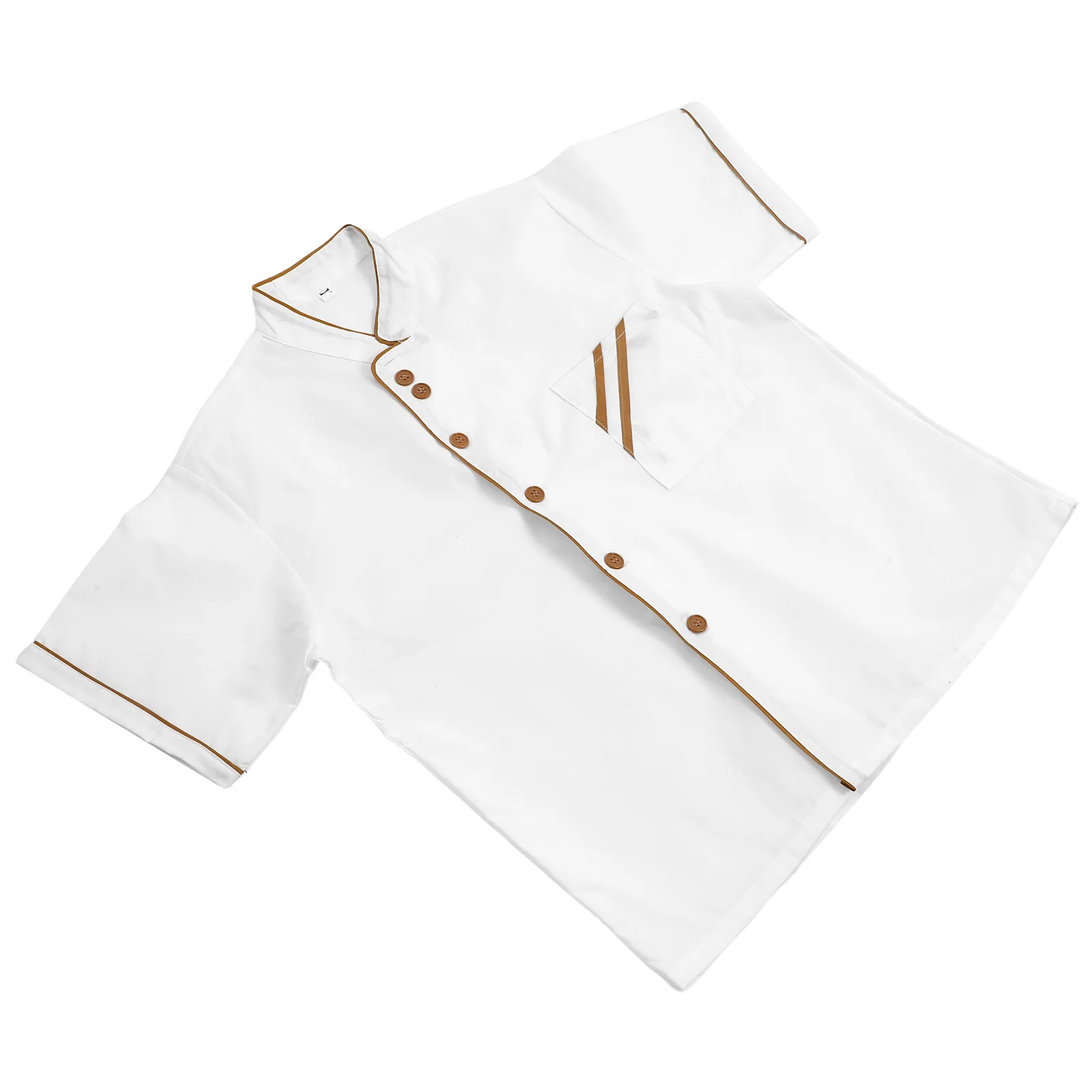 

Unisex Short Sleeve Wear-Resistant Oil-Proof Easy-Wash Catering Jacket For Restaurant Hotel Kitchen L White