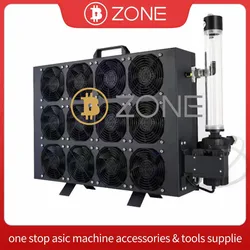 Kit de sistema de refrigeración por sobrebloqueo de agua, ventilador de refrigeración por agua, radiador para Bitmain S19, S19pro, Whatsminer M21s, M20, aumenta el hashrate en un 60%