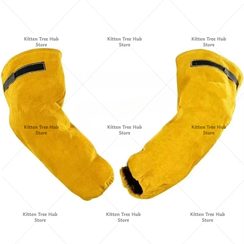 2025 New Heat-resistant, Flame-retardant, Heavy-duty Leather Arm Protection Welding Work Sleeve with Kevlar Stitching and Lining
