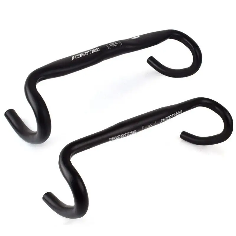 

Road Bike Handlebars: Drop, Single, Aluminum Bullhorn, Fixed Gear, 31.8mm Bend Handlebars