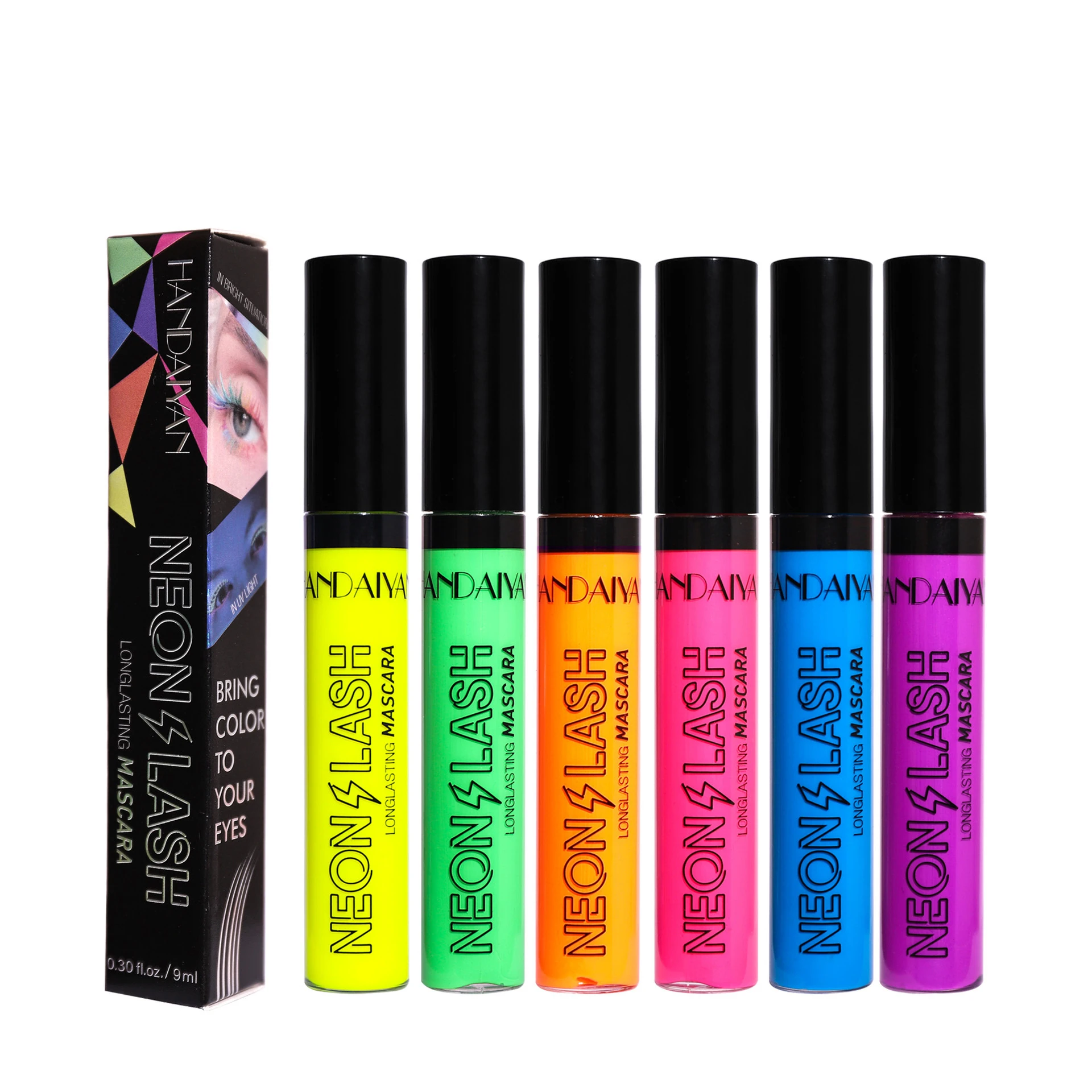 Halloween 6-Color Long-Lasting Mascara Set Multi-Use Body Paint - Waterproof and Smudge-Proof Halloween Makeup