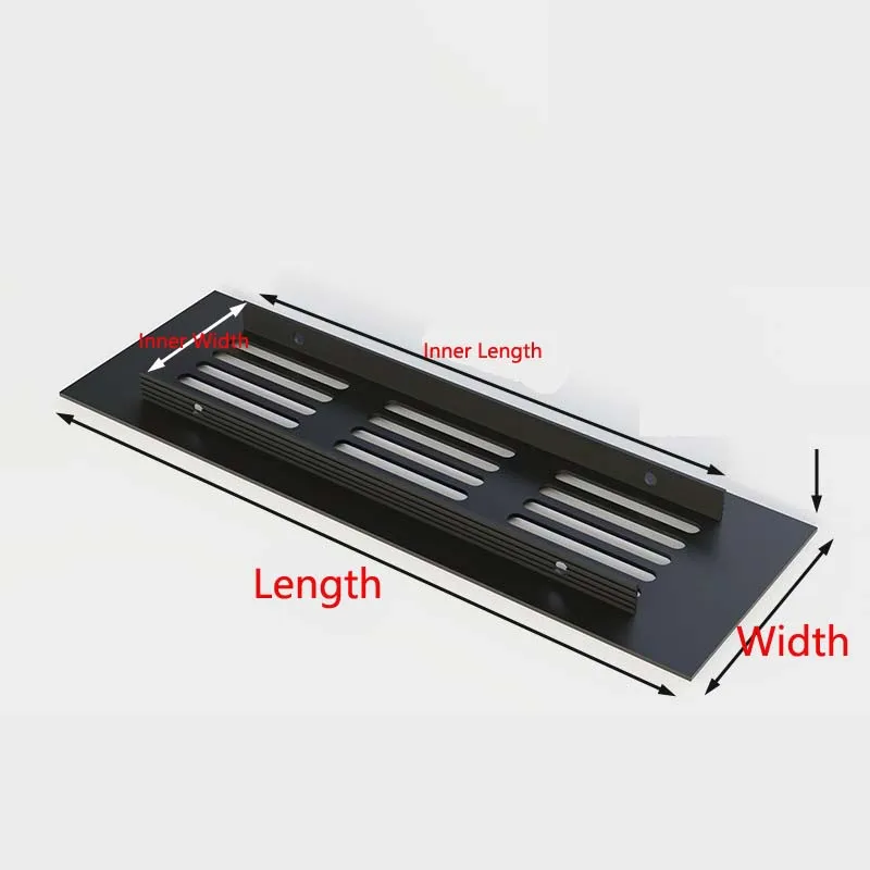 Aluminum Alloy Heat Dissipation GrilleVentilation Mesh & Rectangular Heat-Airing Net for Kitchen Cabinets Length 100mm ~ 300mm