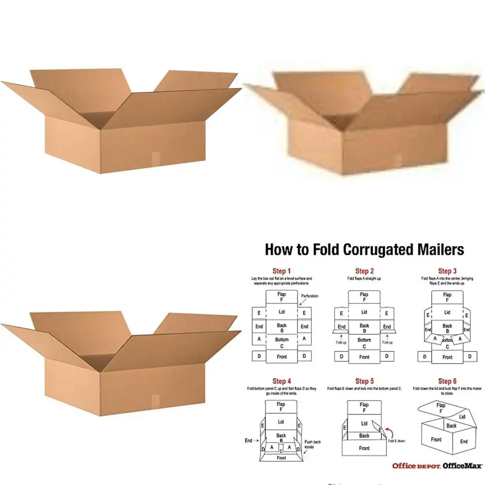 Large Storage Flat Boxes 24x24x8 Inches, 10 Pack, Space-Saving and Durable for Efficient Organization
