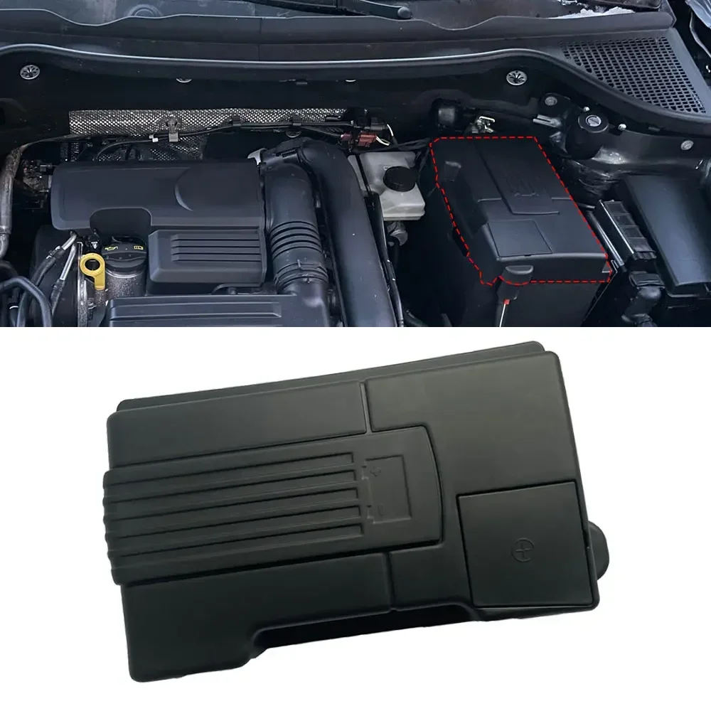 1pc Engine Battery Dust Negative Electrode Waterproof Protective Cover for Skoda Kodiaq Octavia 5E A7 for VW Tiguan 2016—2021