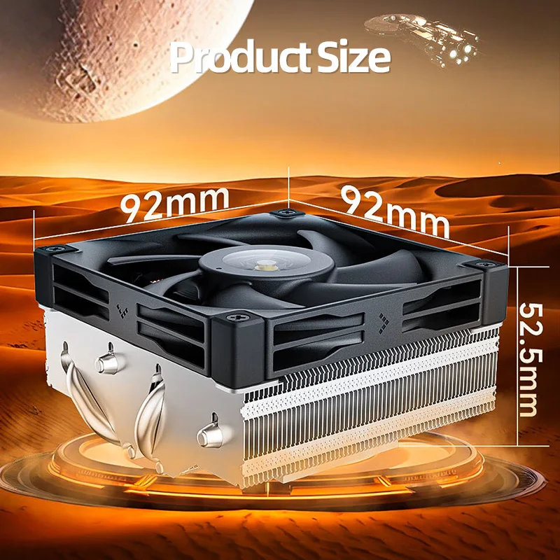 DeepCool AN400 4 Heatpipe CPU Cooler PWM 500-2750RPM High 52,5 mm Down Pressure Air Radiator dla LGA1700 AM4 AM5 Mini ITX Platform