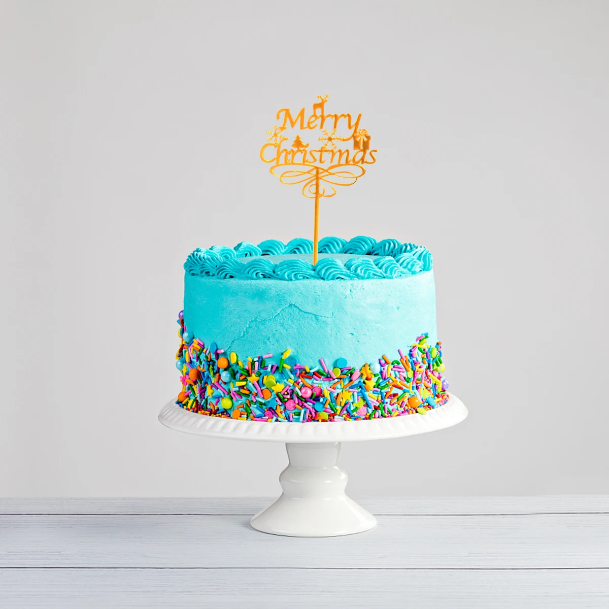 

6pcs Cake Decoration Acrylic Merry Christmas Snowflake Design Party Cake Toppers Holiday Supplies For Dessert Ice Cream Cheese