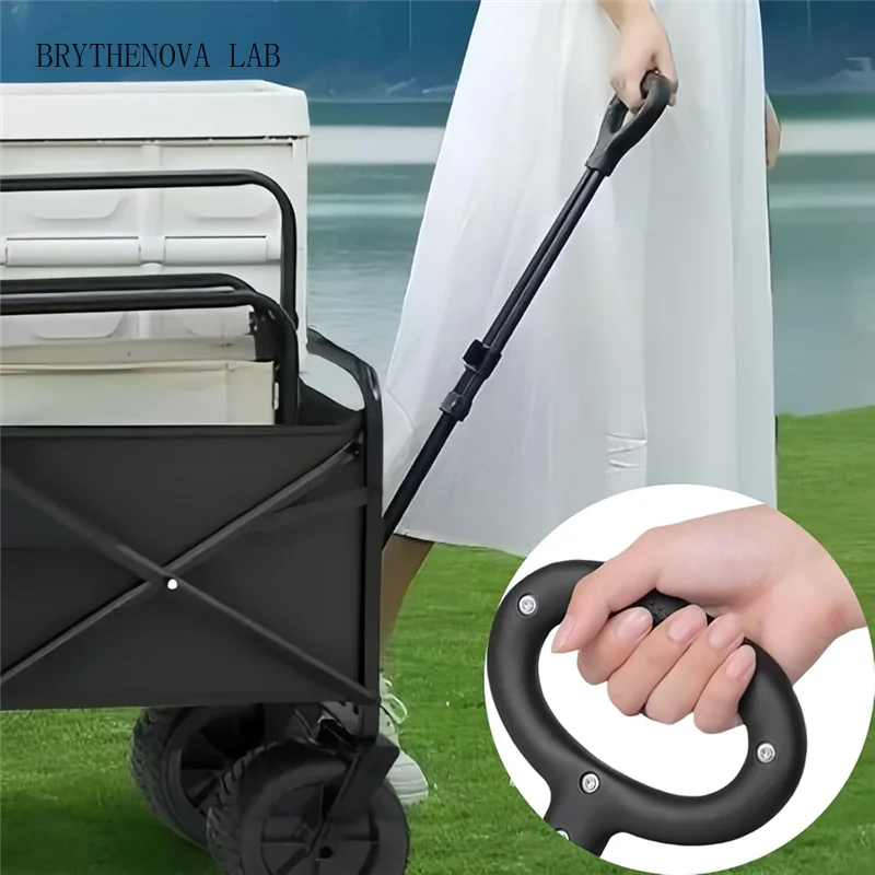 A25F-Replacement Trolley Handle for Camping Wagon/Beach Shopping Cart Wagon Cart Push Handle Folding Portable Wagon