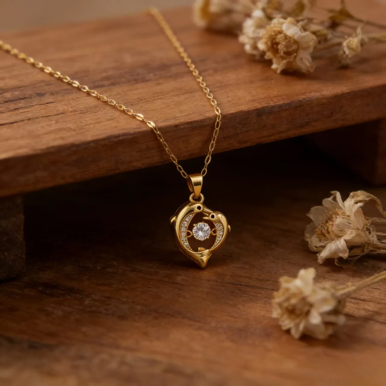 Smart Dolphin Necklace for Women, Fresh Micro-inlaid, Simple and Versatile Clavicle Chain Niche Design