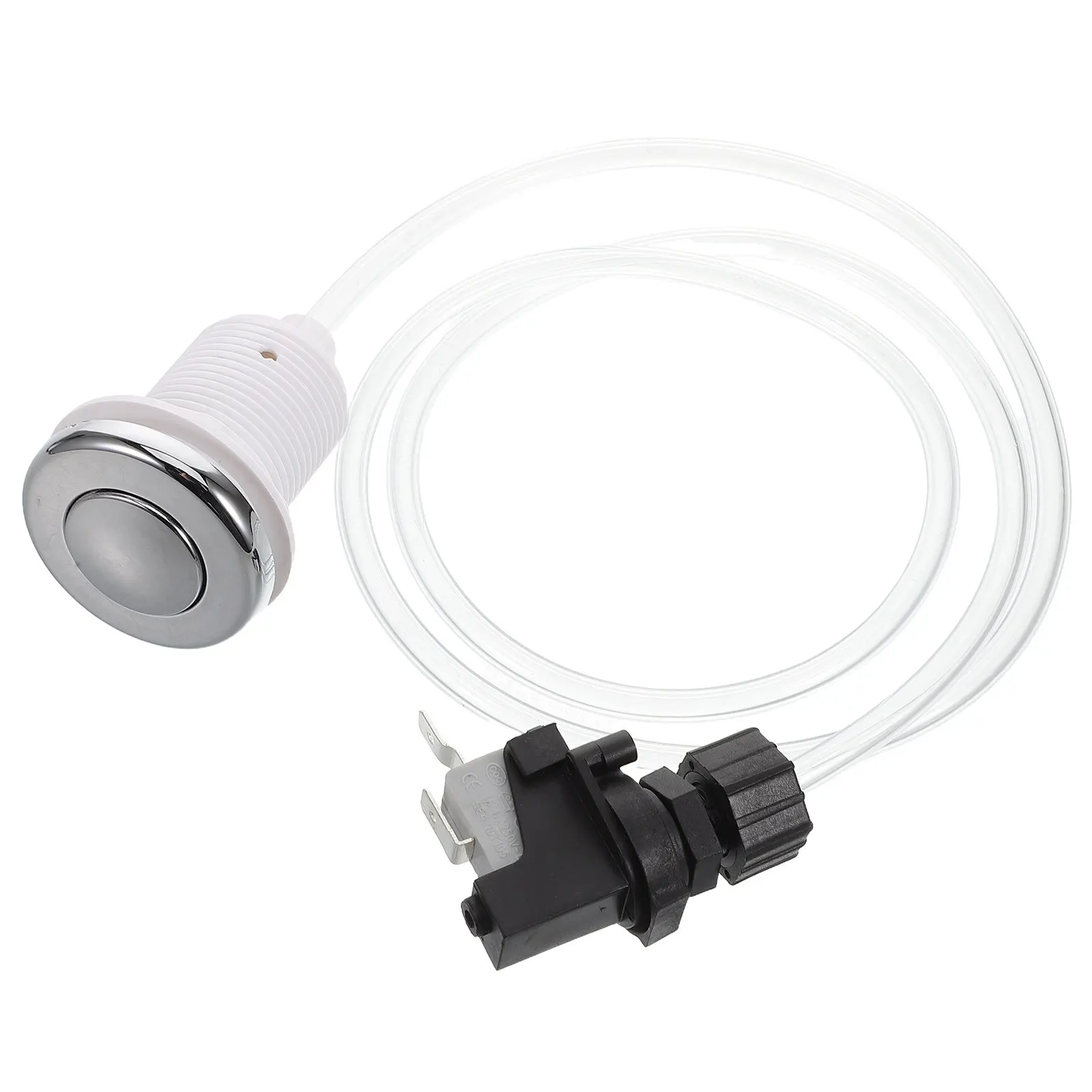 Air Pressure Switch Pneumatic Push Button on Off Control for Bathtub Garbage Disposer Waste Disposal Spa Hot Tub Food Waste