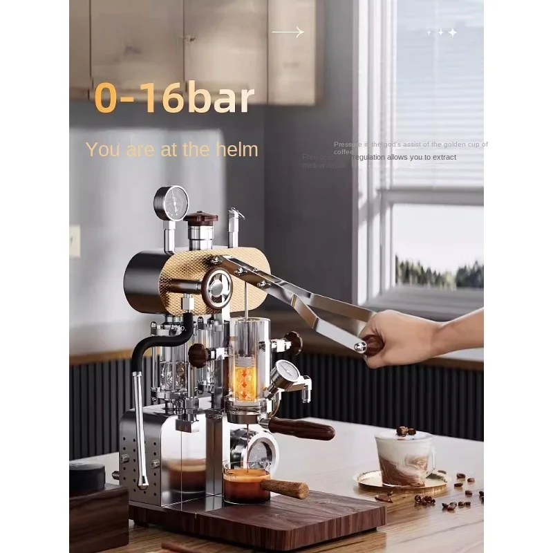 Hand-pressed coffee machine home commercial espresso bar coffee machine steam milk foam machine