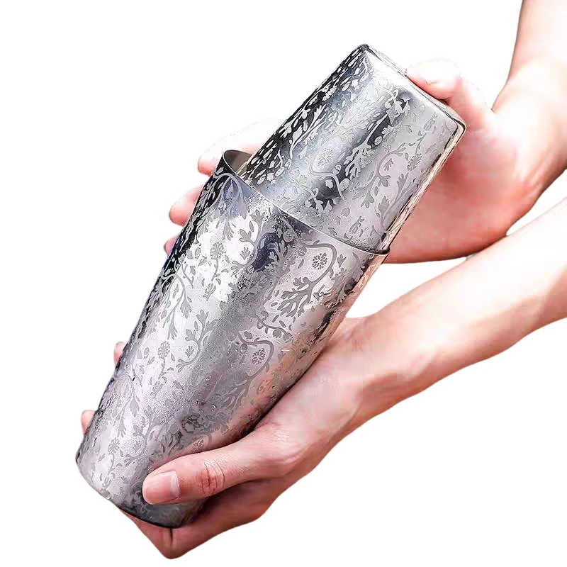 

550ml/850ml Engraving Stainless Steel Cocktail Boston Bar Shaker Bar tool Barware