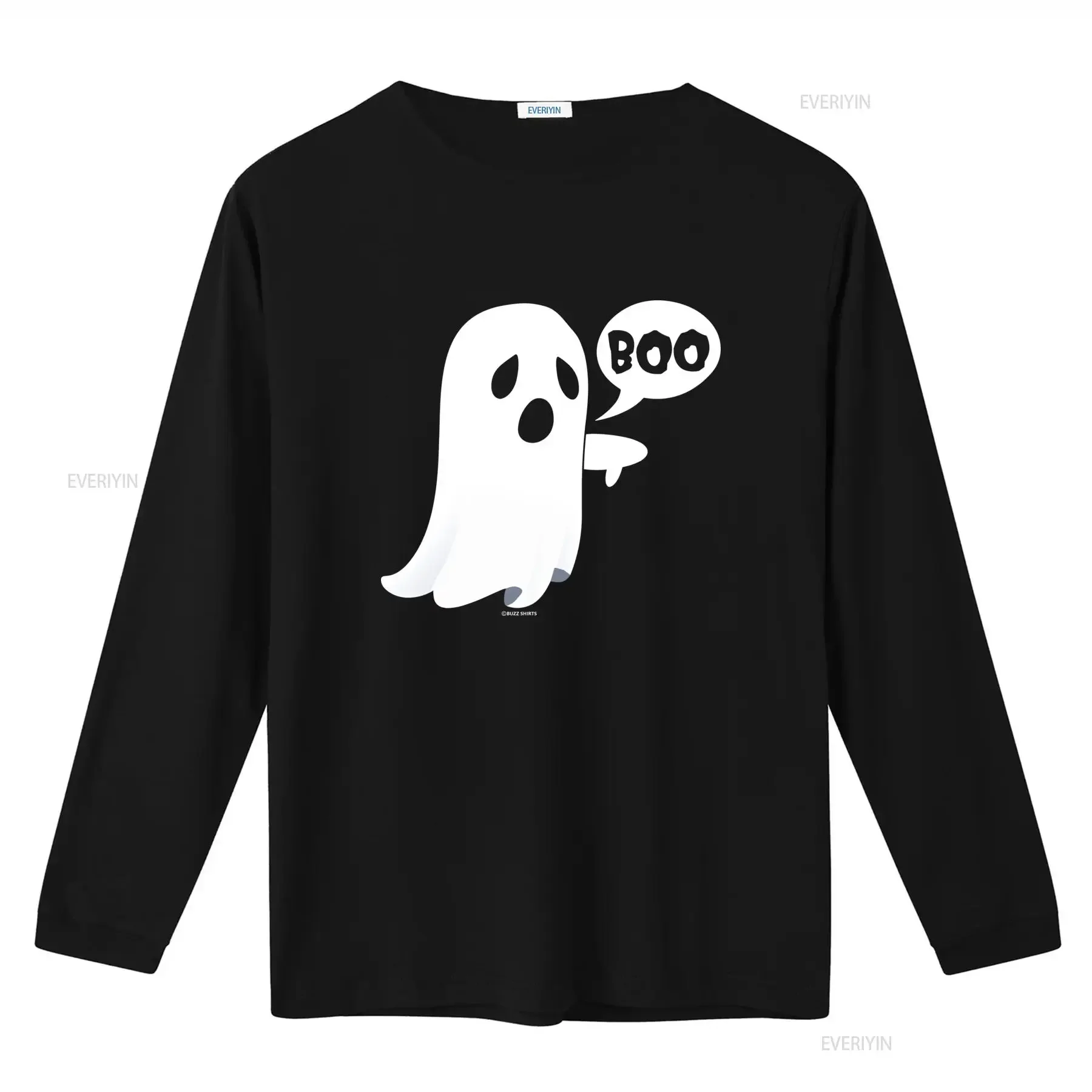 Boo Ghost T Shirt Halloween Costume Party Scary Spooky Design vintage Washed homme designer clothes graphic Slightly Breathable
